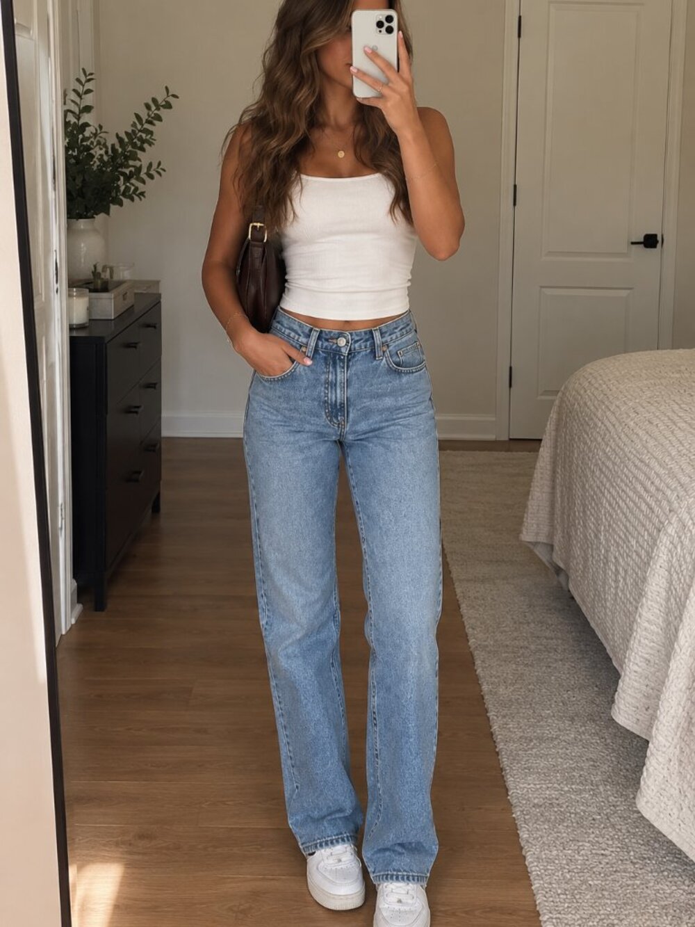 H&M Straight Leg Jeans Light Wash